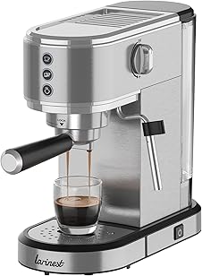 Photo 1 of Larinest Espresso Machine with Milk Frother, Stainless Steel Espresso Maker