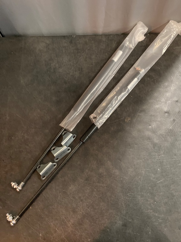 Photo 2 of 63.5cm 680N Home 25inch 150lb gas struts shocks gas shock lift supports lid support gas spring suit for trap door hinges Bed Large Outdoor Box Lid Trap Door A Set of 2 with L Mounts