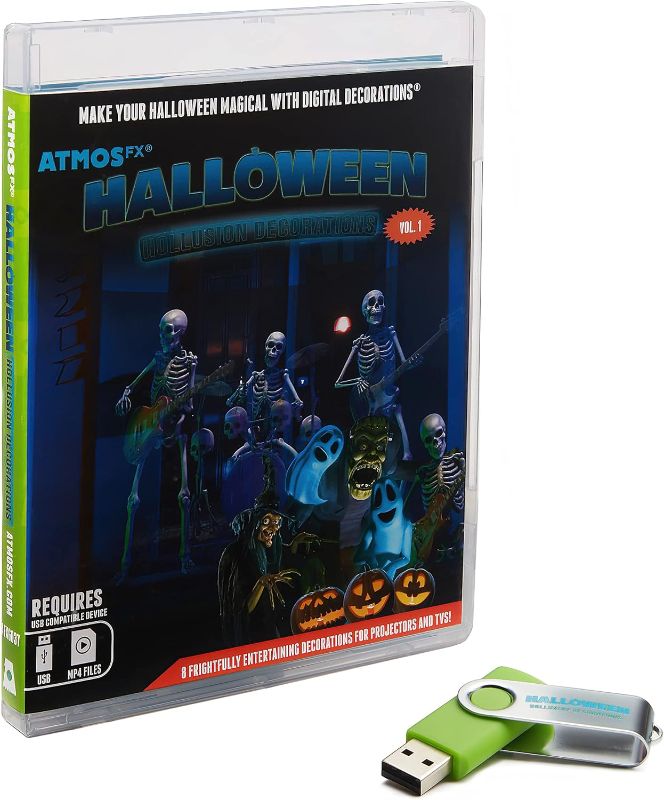 Photo 1 of AtmosFX® Halloween Hollusion Digital Decoration on USB Includes 8 Atmosfx Video Effects for Hallloween