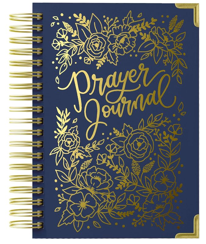 Photo 1 of Prayer Journal for Women, Inspirational Christian Bible Journal, Prayer Notebook & Devotional, Premium Gold Spiral-Bound Hardcover