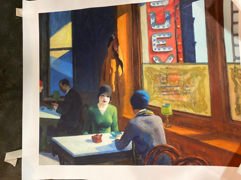 Photo 1 of Edward Hopper Canvas Prints - Chop Suey Poster, Canvas Wall Art Vintage Picture, Modernist Artwork Poster, Fine Art Prints Wall Decor for Living Room Bedroom Unframed(COLOR 7,12x15in/30x38cm)