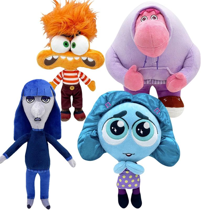 Photo 1 of Inside Out 2 Plushs Toys, Inside Out 2 Stuffed Animals Plushies Toy,10-12 inch Height New Characters Anxiety, Embarrassment, Envy, Ennui, and Joy, Bingbong, Soft and Cuddly (All Four)