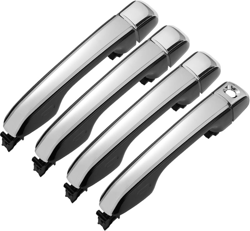 Photo 1 of Exterior Door Handle Compatible with 2010-2020 Toyota 4Runner,2010-2020 Lexus GX460 (Not for Keyless Entry), Replaces 69210-60170,6921060260, Chrome,Pack of 4