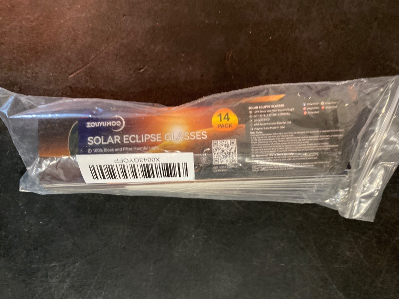 Photo 3 of 14 Pack Paper Eclipse Glasses ISO 12312-2:2015(E) & CE Certified Solar Eclipse Glasses, Safety Solar Eclipse Viewing, Direct Sun Observation