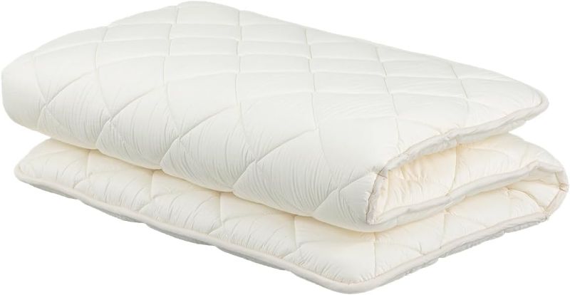 Photo 1 of FULI Japanese Futon Mattress, Foldable & Portable Floor Lounger Bed, Roll Up Sleeping Pad, Shikibuton, Made in Japan (White, Twin XL)