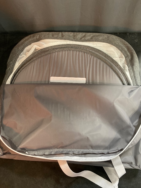 Photo 2 of Portable Travel Bassinet for 0-5M Baby, Baby Cribs Travel Pod for Outdoors Baby Lounger,Co Sleeper for Baby in Bed with Mosquito Net and Sunshade Canopy, Lightweight Washable (Gray)