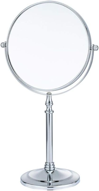 Photo 1 of Makeup Mirror,Magnifying Mirror 1/20X Magnification, Large Table top Two-Sided Swivel Vanity Mirror, Chrome FinishStyle 1-8 inches