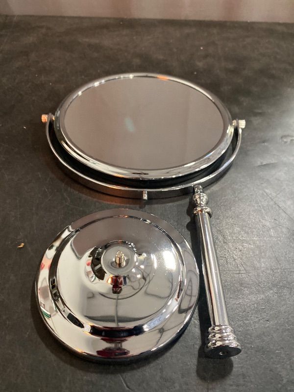 Photo 2 of Makeup Mirror,Magnifying Mirror 1/20X Magnification, Large Table top Two-Sided Swivel Vanity Mirror, Chrome FinishStyle 1-8 inches