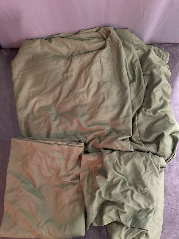 Photo 2 of Bedsure Muslin Duvet Cover Set- Queen / Olive Green