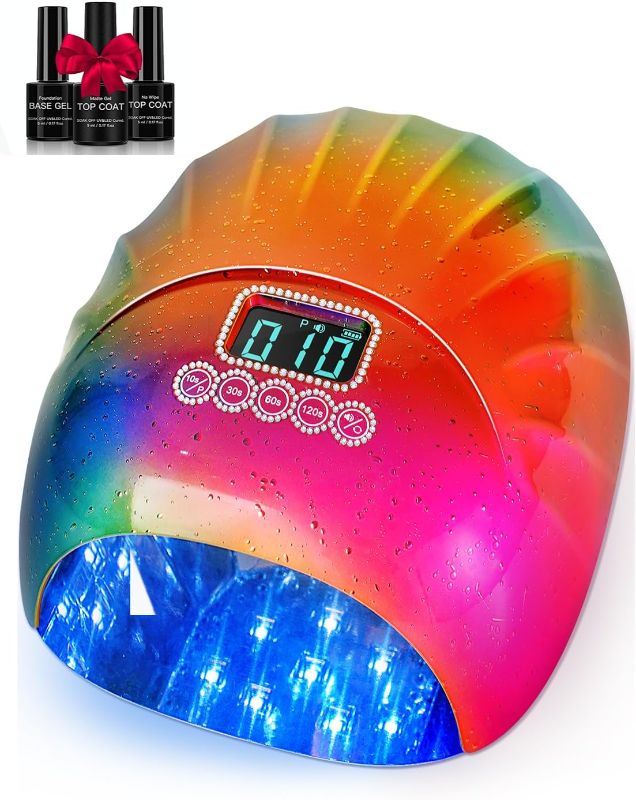 Photo 1 of UV Nail Lamp,78W Cordless UV LED Nail Lamp with 4 Timers Setting,Multifunction NAI Dryer with Colorful Shell Shape for Salon & Home