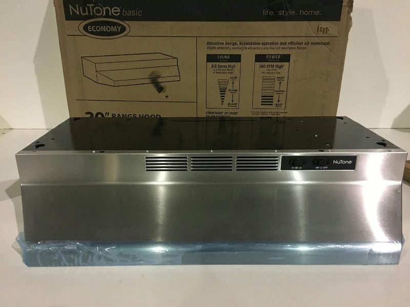 Photo 1 of NuTone RL6230SS Non-duct, 30”, Under-cabinet Range Hood in Stainless Steel