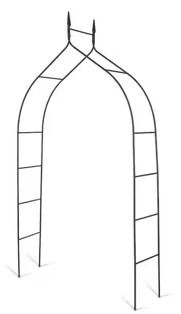 Photo 1 of 101 in. H x 15 in. W Steel Gothic Rose Arch