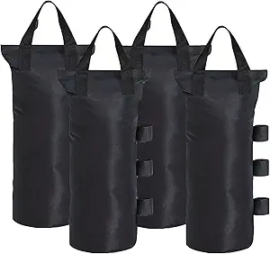 Photo 1 of Canopy Weights Set of 4,Sand Bags for Canopy Tent, Heavy Duty Weight Bags Sandbag for Pop Up Canopy Tents, Gazebo Weights for Instant Outdoor Sun Shelter Canopy Legs(without Sand)
