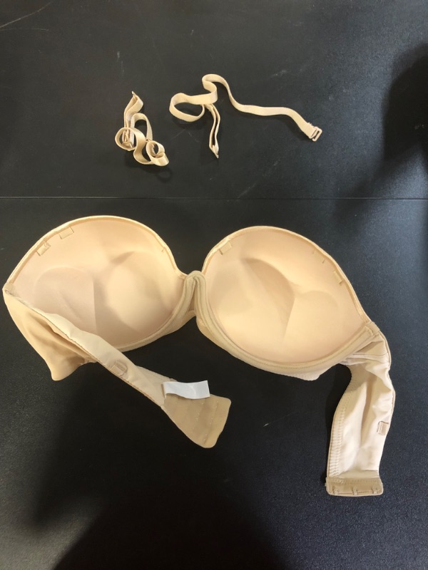 Photo 2 of beige womens strapless // strap attach // bra size 36c