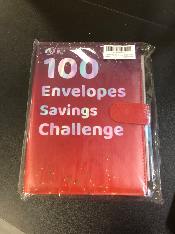 Photo 2 of 100 Envelopes Money Saving Challenge Binder, 100 Envelope Challenge Binder - Fun and Organized Money Saving Book for $5050 Savings in 100 Deposits (Pink)