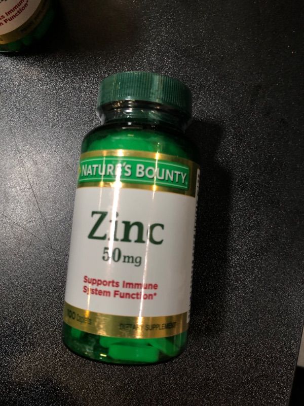 Photo 1 of Nature's Bounty Zinc, Supports Immune System Function, Dietary Supplement, 50 mg, Caplets, 100 Ct 100 Count (Pack of 1)  11 2024