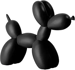 Photo 1 of 7" Balloon Dog Sculpture Large - Balloon Dog Decor - Balloon Animal Decor - Animal Statues Home Decor - Balloon Animal Statue - Balloon Dog Statue - Balloon Animal Sculpture (Black)