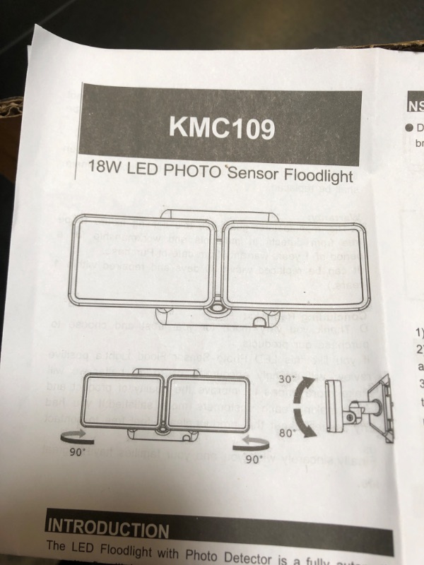 Photo 2 of 18W LED PHOTO SENSOR FLOODLIGHT KMC109