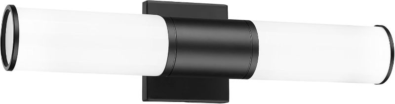 Photo 1 of Bathroom Light Fixtures, Matte Black Vanity Lights Over Mirror with Milk Glass Shade, 2-Light Modern Wall Sconces Up and Down Wall Lamp for Bathroom Bedroom Hallway, VL834-MB-ML
