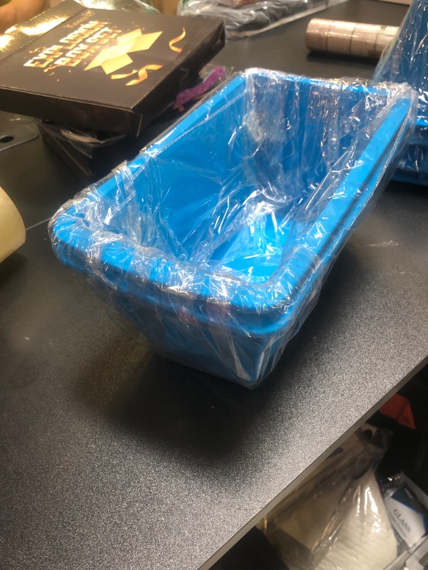 Photo 1 of 2Pack Extra Large Ice Block Molds-8LB Extra Thick Large Silicone Ice Cube Molds Reusable Giant Ice Cube Bricks Maker Molds Big Ice Tray for Coolers (Blue 2 Pack)