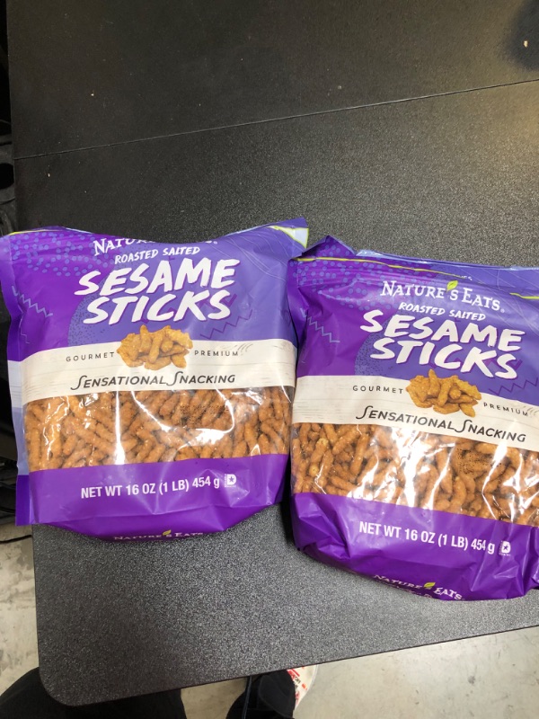 Photo 2 of 2 pack Sesame Sticks 16oz
exp 9-2024