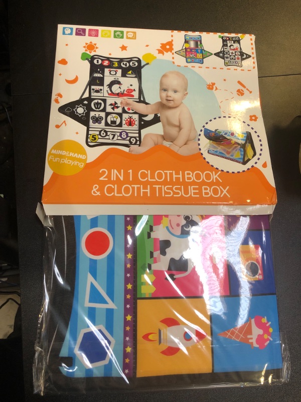 Photo 1 of 2 IN 1 CLOTHBOOK AND CLOTH TISSUE BOX