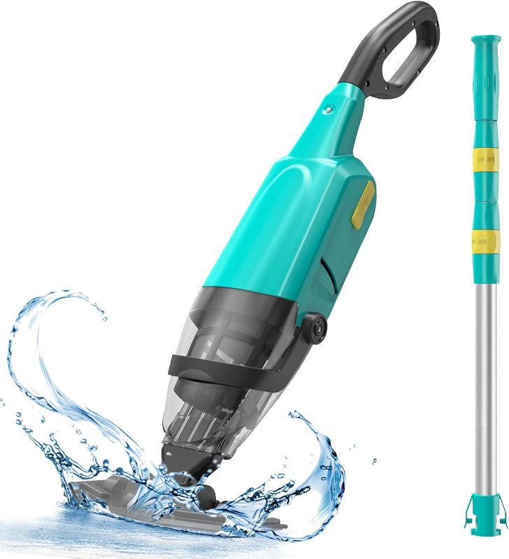 Photo 1 of Efurden Handheld Pool Vacuum, Rechargeable Cordless Pool Cleaner with Running Time up to 60-Minutes Ideal for Above Ground & In-Ground Pools, Spas and Hot Tub for Sand and Debris, Green BRAND NEW*****
