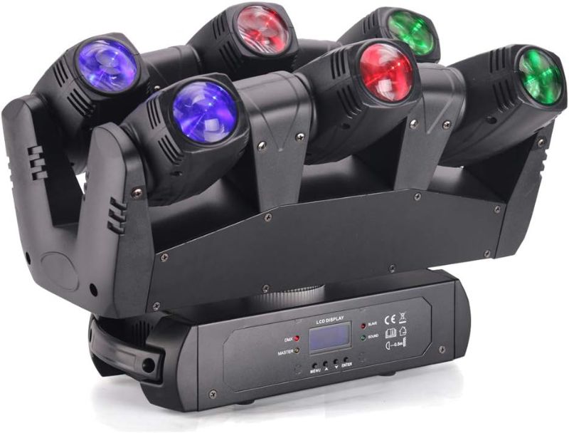 Photo 1 of Moving Head Beam Light 6x10W LED Spot Stage Light 6/14/16/30 Channels Moving Head Lights DMX 512 4 in 1 RGBW Strobe Effect for DJ Show Bar Party Wedding Disco KTV DAMAGE**PARTS ONLY**
