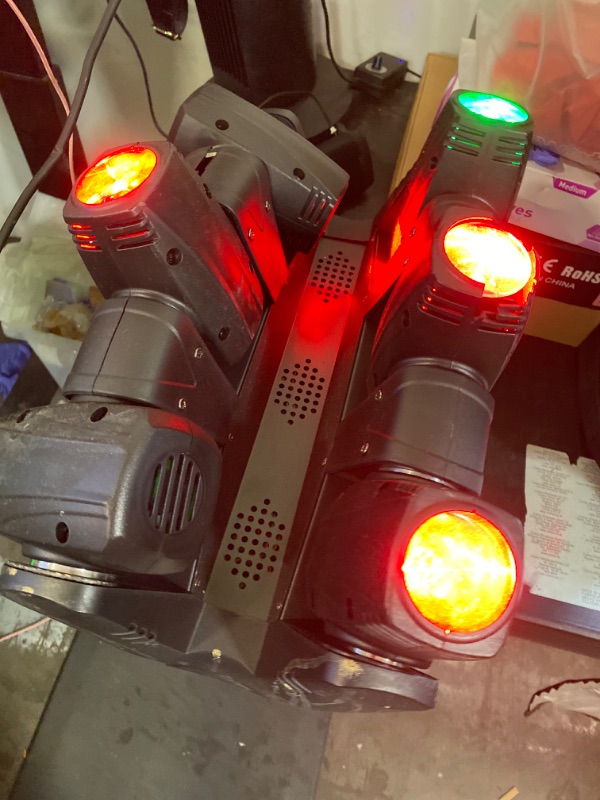 Photo 2 of Moving Head Beam Light 6x10W LED Spot Stage Light 6/14/16/30 Channels Moving Head Lights DMX 512 4 in 1 RGBW Strobe Effect for DJ Show Bar Party Wedding Disco KTV DAMAGE**WORKS**USED**
