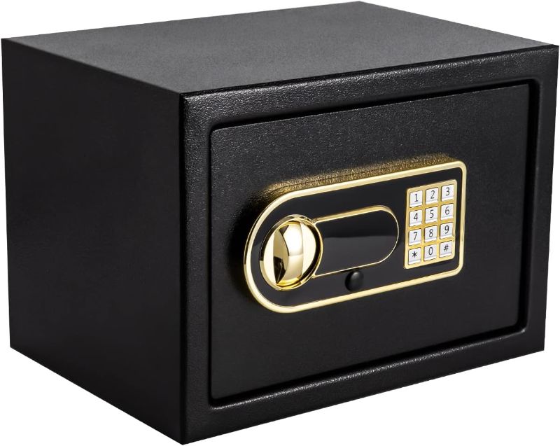 Photo 1 of Portable Security Safe Box with Digital Password 13 * 9 * 9inch,Steel Security Lock Box Secure Cash Money Safe for Wardrobe,Office,Hotel BRAND NEW**
