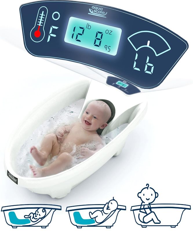 Photo 1 of Baby Patent AquaScale Baby Bath Tub - 0-24m - GEN 3 - with Thermometer & Scale | Bathtub for Newborn, Infant & Toddler, Small to Large
