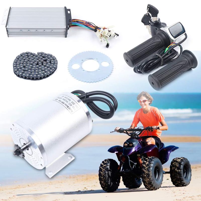 Photo 1 of Electric Brushless Motor Kit, DC 48V 2000W Electric Scooter Motor, High Speed Electric Motor, Ebike Motor Conversion Kit, 48V Motor Kit for Go Kart Bike Motorcycle
