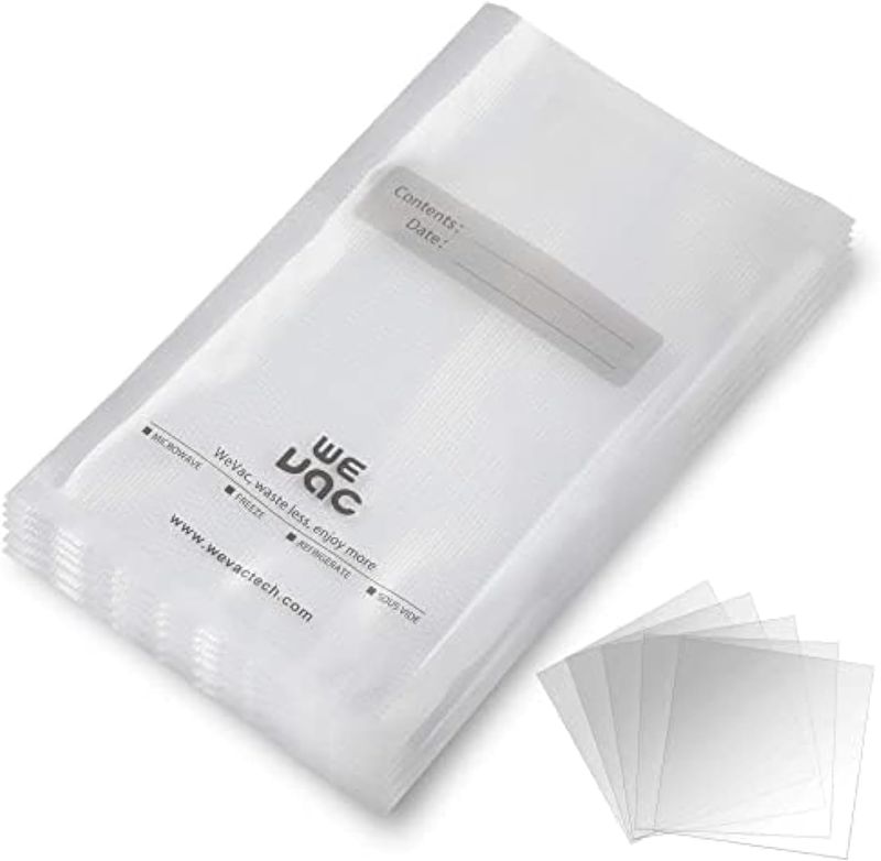 Photo 1 of Wevac Vacuum Sealer Bags 100 Quart 8x12 Inch for Food Saver, Seal a Meal, Weston. Commercial Grade, BPA Free, Heavy Duty, Great for vac storage, Meal Prep or Sous Vide