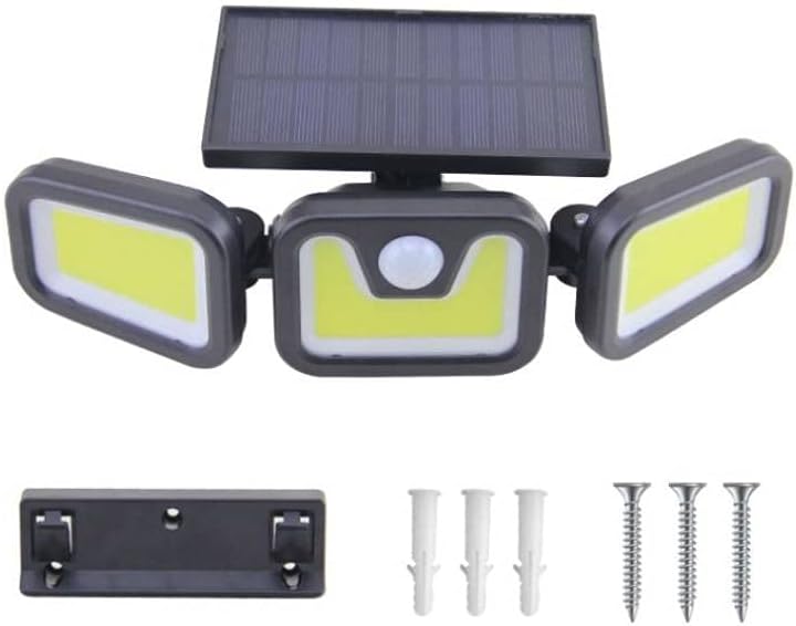 Photo 1 of PLD Solar wall lamp security wirless lights outdoor 3 head rotatable waterproof flood lights motion sensor outdoor
