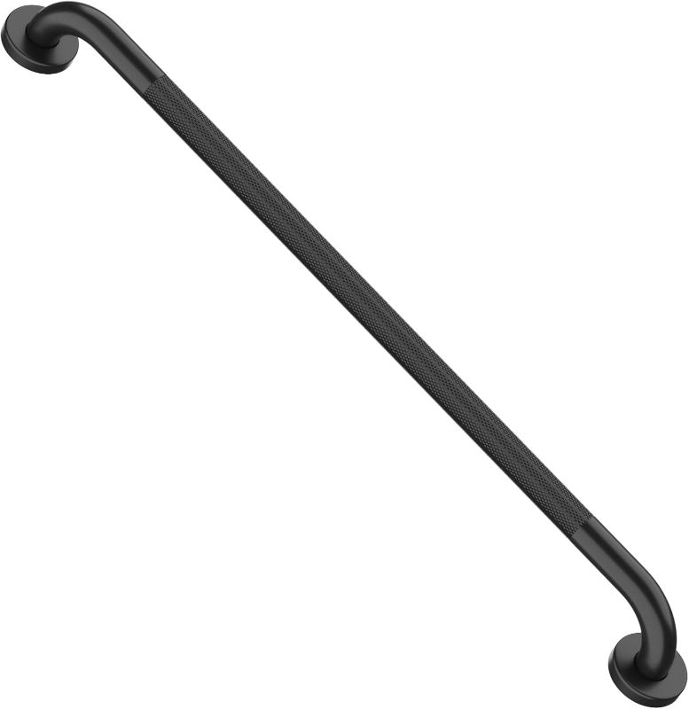 Photo 1 of Oil Rubbed Black Shower Grab Bars 32 Inch w/Anti-Slip knurled Grip, iMomwee Stainless Steel Wall Mount Bathroom Safety Balance Handrail, Handicap Elderly Senior Assist Textured Grab Bar Handle
