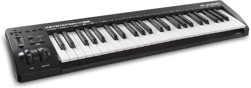 Photo 1 of M-Audio Keystation 49 MK3 - Synth Action 49 Key USB MIDI Keyboard Controller with Assignable Controls, Pitch and Mod Wheels, and Software Included
