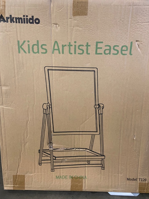 Photo 3 of Art Easel for Kids, Kids Easel, Double Sided Kids Easel Drawing Board, Whiteboard & Chalkboard, 360°Rotating Adjustable Kids Easel Art Set, Standing Erasable Easel Board, Easel for Classroom