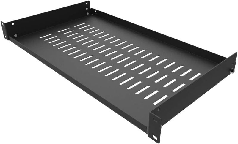 Photo 1 of MISSING SCREWS** Jingchengmei 1U Disassembled Vented Cantilever Server Rack Mount Shelf 10"(254mm) Depth for 19-Inch Network/AV Equipment Rack and Cabinet(1U10V)
