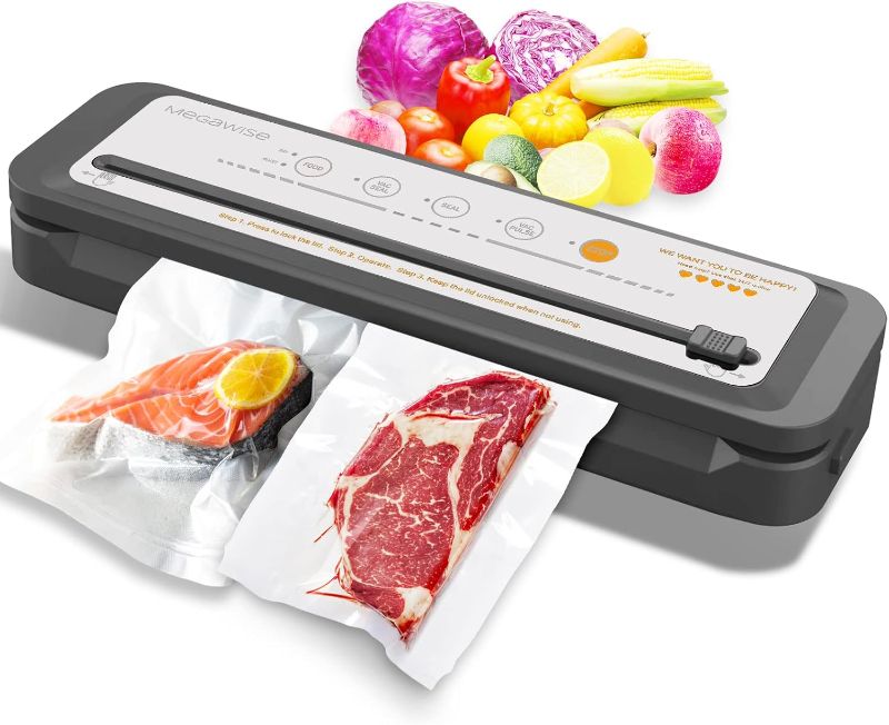 Photo 1 of MegaWise Powerful and Compact Vacuum Sealer Machine (Silver)
