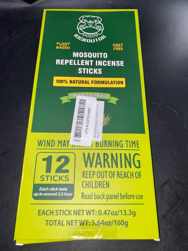 Photo 1 of Mosquito Repellent Outdoor Patio 12 PCS Natural Citronella Mosquito Incense Sticks DEET Free Mosquito Barrier Repeller for Backyard Travel Camping Indoor Gnat Mosquito Control
