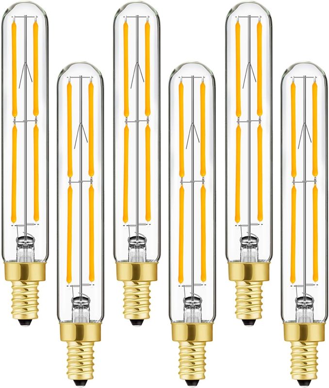 Photo 1 of E12 LED Bulb Dimmable 6W Equal 3000k Soft White T6 E12 Candelabra Bulb 60 watt for Chandeliers,Ceiling Fan,Pendant,Wall sconces AC120V 600LM e12 Light Bulb 6Pack
