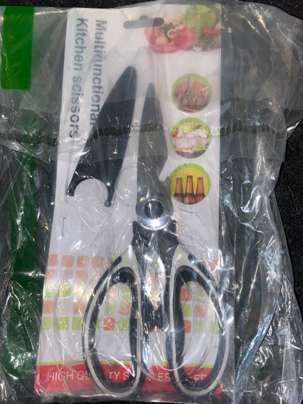 Photo 2 of Kitchen Scissors Stainless Steel Sharp Blades - Multipurpose Kitchen Scissors Heavy Duty for Meat, Chicken, Fish, Vegetables, and Herbs – Bottle Opener
