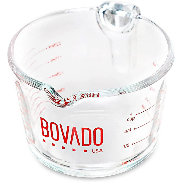 Photo 2 of BROKEN**Bovado USA 1 Cup (8oz) Borosilicate Glass Measuring Cup - Oven and Freezer Safe, Clear