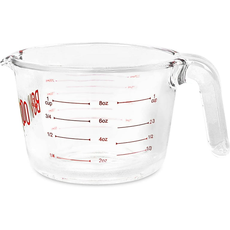 Photo 1 of BROKEN**Bovado USA 1 Cup (8oz) Borosilicate Glass Measuring Cup - Oven and Freezer Safe, Clear