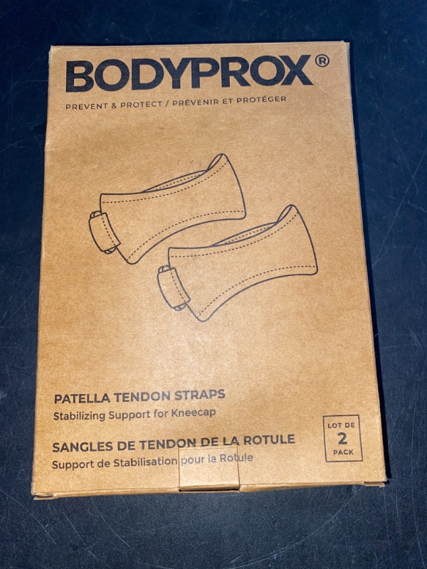 Photo 3 of Bodyprox Patella Tendon Knee Strap 2 Pack, Knee Pain Relief Support Brace Hiking, Soccer, Basketball, Running, Jumpers Knee, Tennis, Tendonitis, Volleyball & Squats
