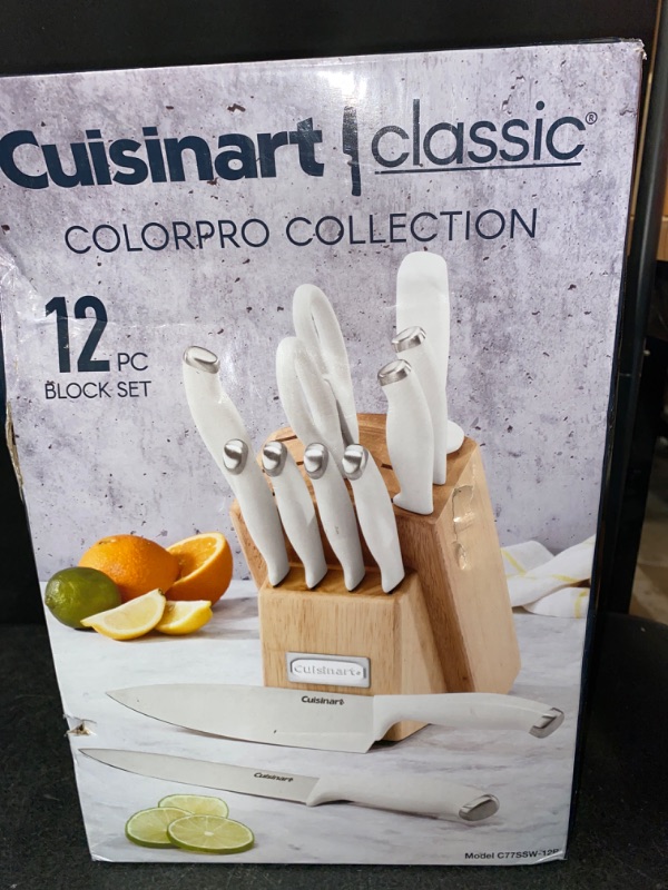 Photo 3 of Cusinart Block Knife Set, 12pc Cutlery Knife Set with Steel Blades for Precise Cutting, Lightweight, Stainless Steel, Durable & Dishwasher Safe, C77SSW-12P
