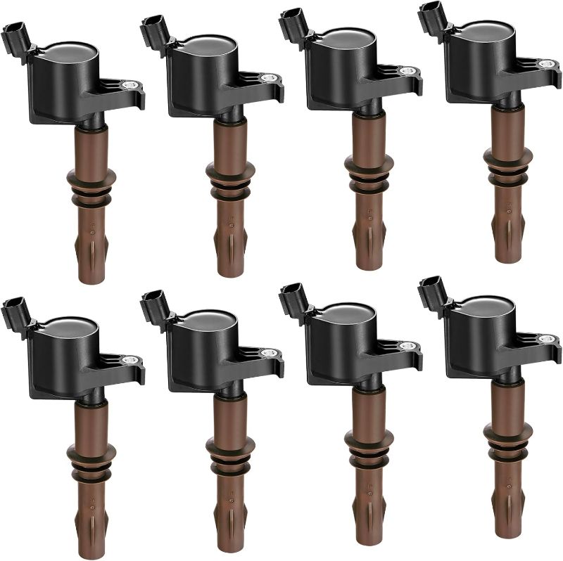 Photo 1 of BDFHYK DG521 Ignition Coil Pack Compatible with F150 F250 F350 F450 Expedition Explorer Mustang Lincoln Mark LT Navigator Mercury Mountaineer 4.6L 5.4L 6.8L V8 V10 Coil for C1659 FD509 Set of 8
