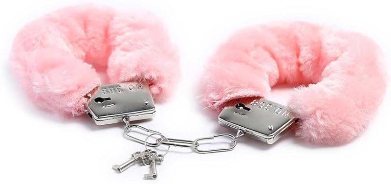 Photo 1 of Hand Cuffs Set Couple Handcuffs Fuzzy Handcuffs Fluffy Handcuffs Plush Thickening Handcuffs
