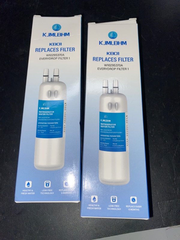 Photo 2 of W10295370A water filter replacement, Compatible with EDR1RXD1, EDR1RXD1B, W10295370, Filter 1, WHR1RXD1, KAD1RXD1, P4RFKB2, P8RFWB2L, 46-9930,46-9081 2PACK
