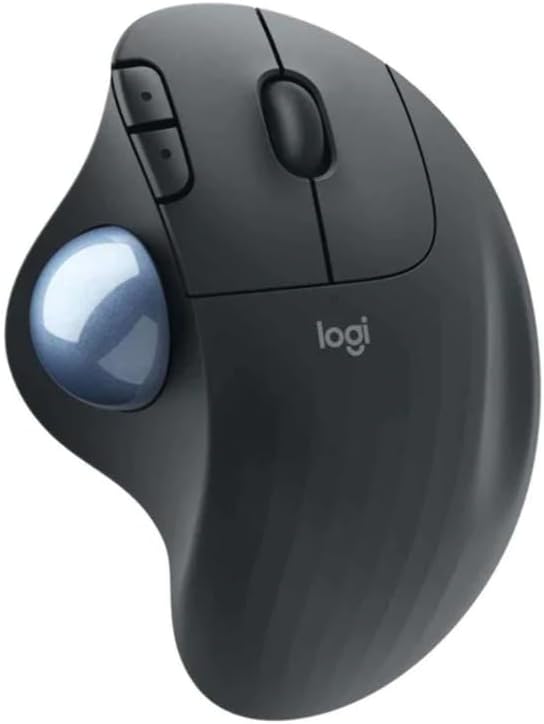 Photo 1 of Logitech M575 Ergonomic Wireless Trackball USB Mouse, Black (910-005869)
